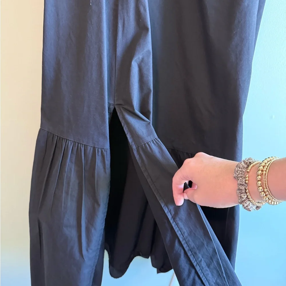 Astr Black Square-Neck Midi Dress with Puff Sleeves - Picture 12 of 12